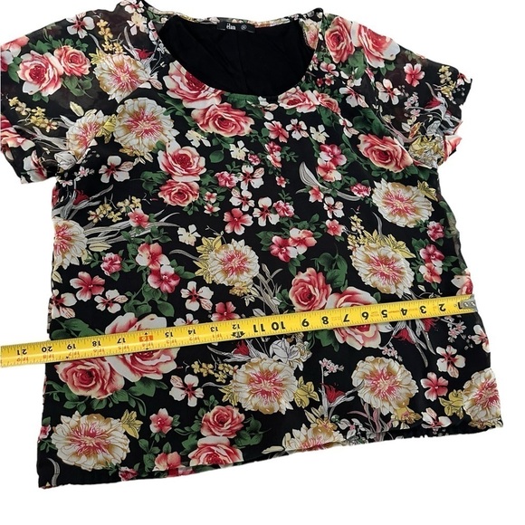 Elan Women’s Floral Short Sleeve Blouse Size 2XL - Picture 14 of 17